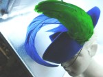 blue hat green feather good b